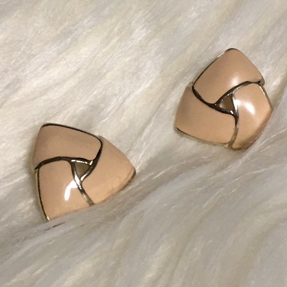 Vintage Stud Earring Triangle Costume Jewelry